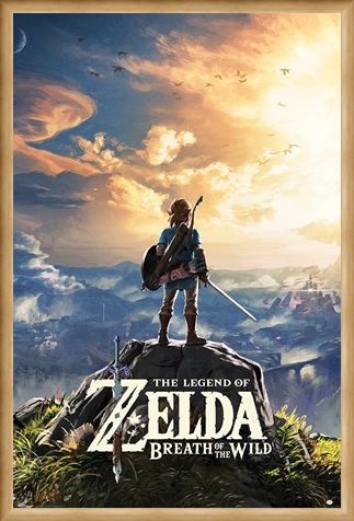 Framed Framed Sunset Over Hyrule - The Legend Of Zelda: Breath Of The Wild
