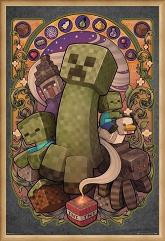Framed Framed Creeper Nouveau - Minecraft