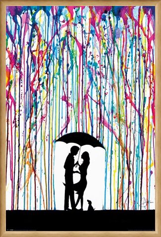Framed Framed Raining Colour - Marc Allante