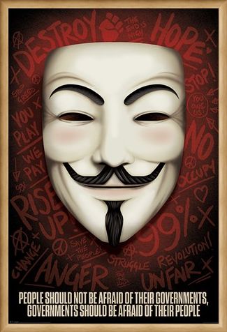 Framed Framed Governments Should Be Afraid Of Their People - V for Vendetta