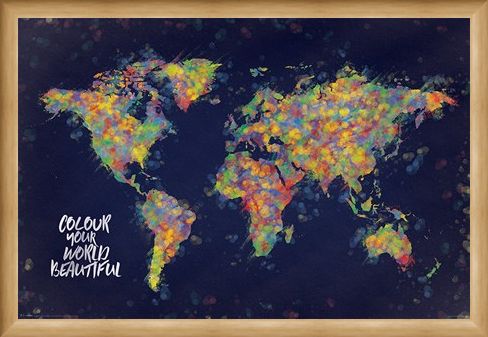 Framed Framed Colour Your World Beautiful - Atlas