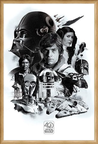 Framed Framed 40th Anniversary Montage - Star Wars