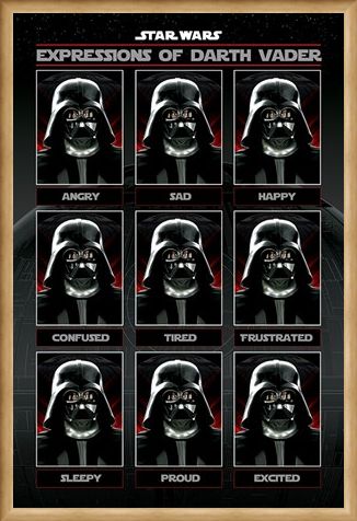 Framed Framed Expressions of Darth Vader - Star Wars