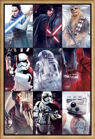 Framed Framed The Last Jedi Characters - Star Wars