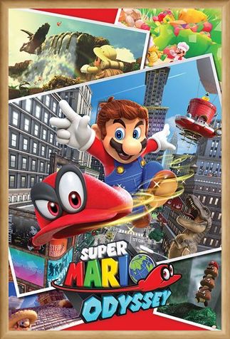 Framed Framed Odyssey Collage - Super Mario