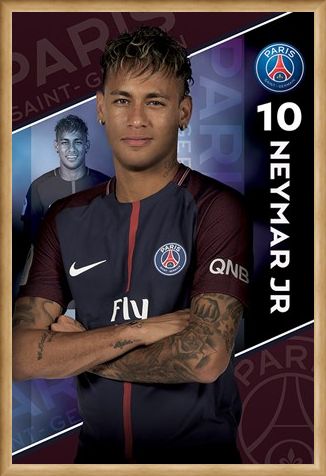 Framed Framed Neymar 16-17 - PSG