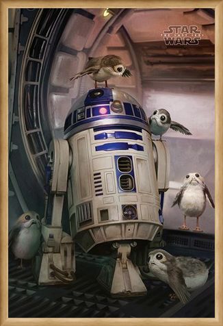 Framed Framed R2-D2 & Porgs - Star Wars The Last Jedi