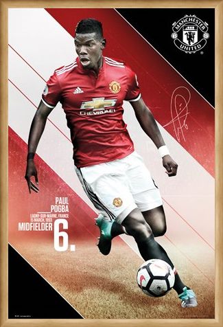 Framed Framed Pogba 17-18 - Manchester United