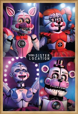 Framed Framed Sister Location Quad - Five Nights at Freddy's