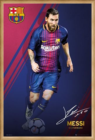 Framed Framed Messi 17/18 - Barcelona