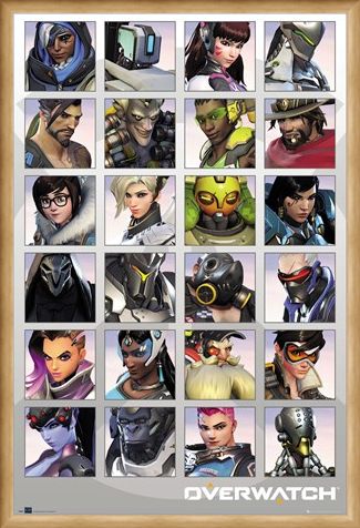 Framed Framed Character Portraits - Overwatch