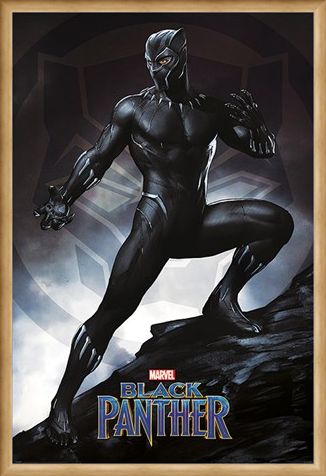 Framed Framed Black Panther Stance - Marvel
