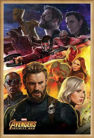 Framed Framed Infinity War Captain America - Avengers