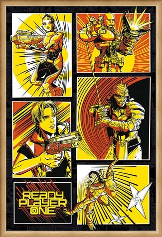 Framed Framed Comic Panels - Ready Player One