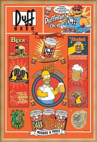 Framed Framed Duff - The Simpsons