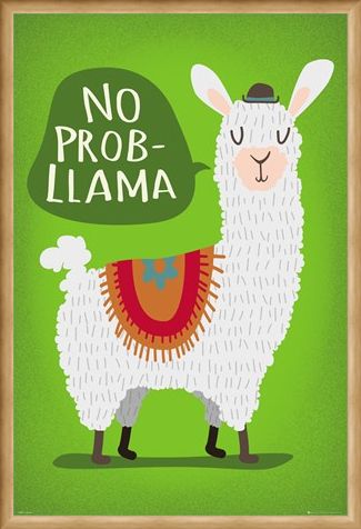 Framed Framed Llama No Probllama - Take It From Me