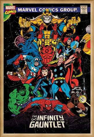 Framed Framed The Infinity Gauntlet Retro - Marvel