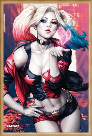 Framed Framed Harley Quinn Kiss - Batman