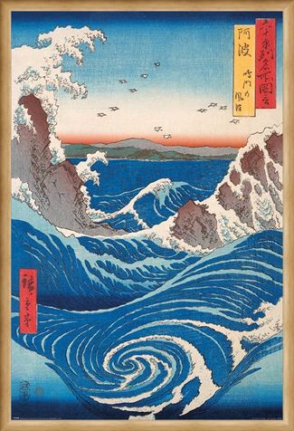 Framed Framed Naruto Whirlpool - Hiroshige
