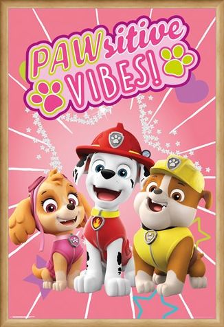 Framed Framed Pawsitive Vibes - Paw Patrol