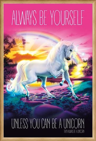 Framed Framed Always Be Yourself - Unicorn