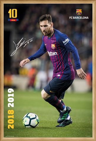 Framed Framed Messi 18-19 - Barcelona FC