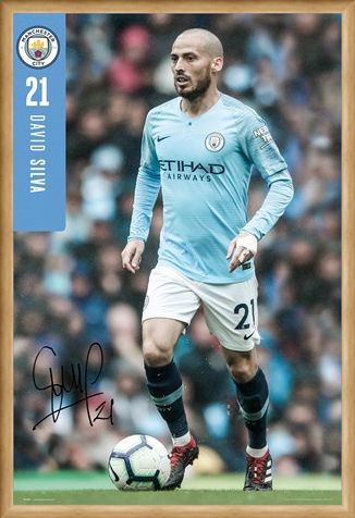 Framed Framed Silva 18-19 - Manchester City