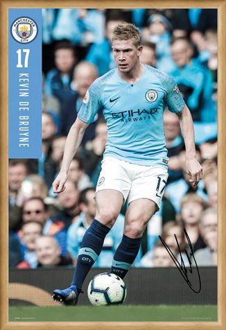 Framed Framed De Bruyne 18-19 - Manchester City