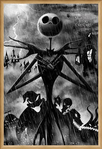 Framed Framed Stormy Night - Nightmare Before Christmas