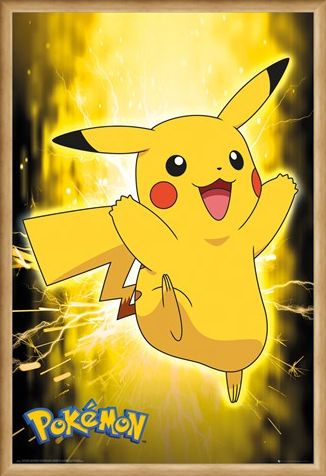 Framed Framed Pikachu Neon - Pokemon