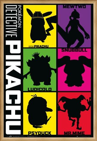 Framed Framed Silhouette - Detective Pikachu