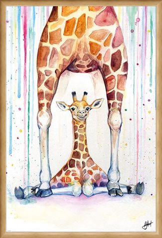 Framed Framed Gorgeous Giraffes - Marc Allante
