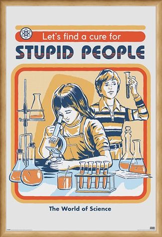 Framed Framed Let's Find A Cure For Stupid People - Steven Rhodes