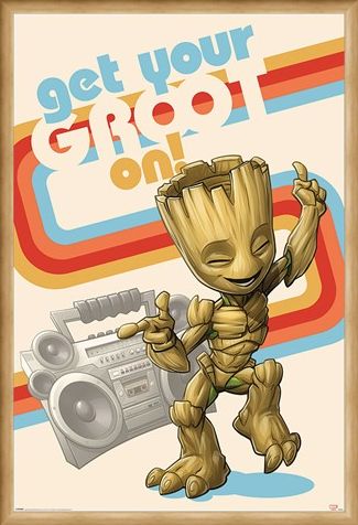 Framed Framed Get Your Groot On - Guardians Of The Galaxy