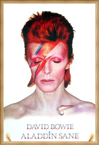 Framed Framed Aladdin Sane Album Cover Art 1973 - David Bowie Album Covers