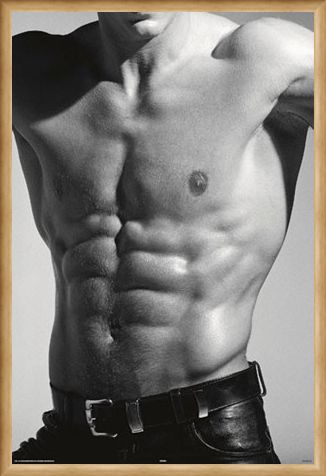 Framed Framed Tantalising Torso - Buff in Black and White