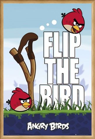 Framed Framed Flip the Bird - Angry Birds