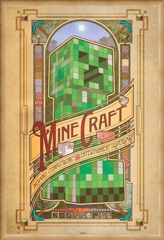Framed Framed Mojang Computronic Entertainment Dispensary - Minecraft