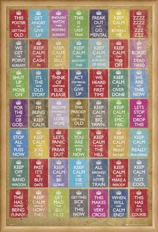 Framed Framed Anti Keep Calm Compilation - Keep Calm and Carry On