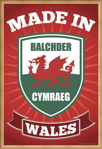 Framed Framed Made in Wales - Welsh Pride