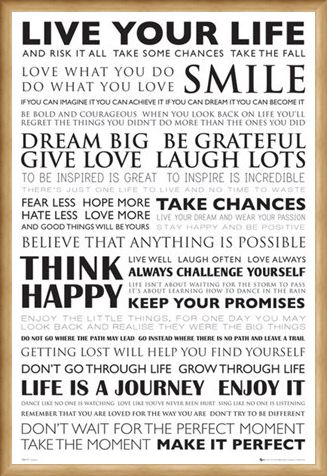 Framed Framed Dream Big - Think happy and Smile