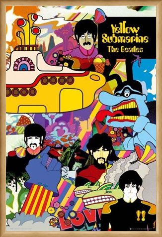 Framed Framed Yellow Submarine Collage - The Beatles