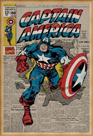 Framed Framed A True Marvel Hero - Captain America
