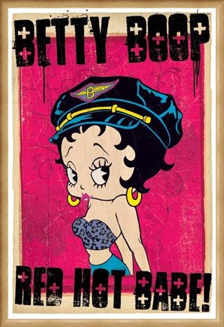 Framed Framed Red Hot Babe - Betty Boop