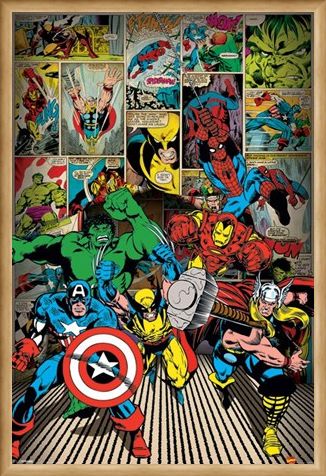 Framed Framed Here Come The Heroes - Marvel Comics