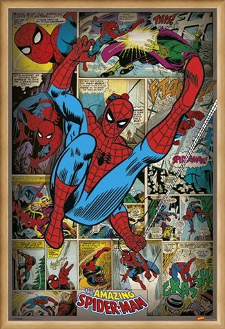 Framed Framed Retro Spiderman Compilation - Marvel Comics