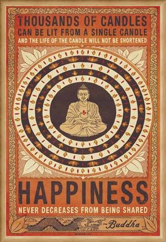 Framed Framed Happiness - Buddhist Values