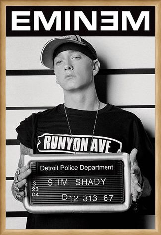 Framed Framed Slim Shady Mugshot - Eminem