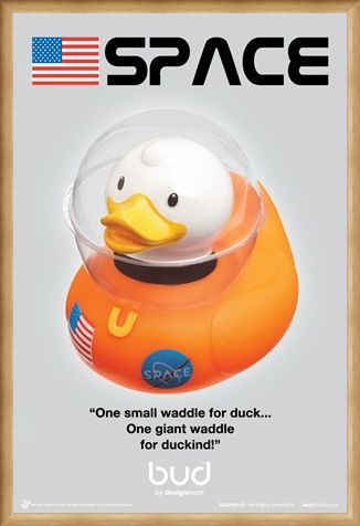 Framed Framed Space Duck - Bud Ducks