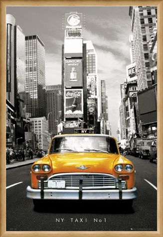 Framed Framed New York Taxi Number 1 - New York, USA